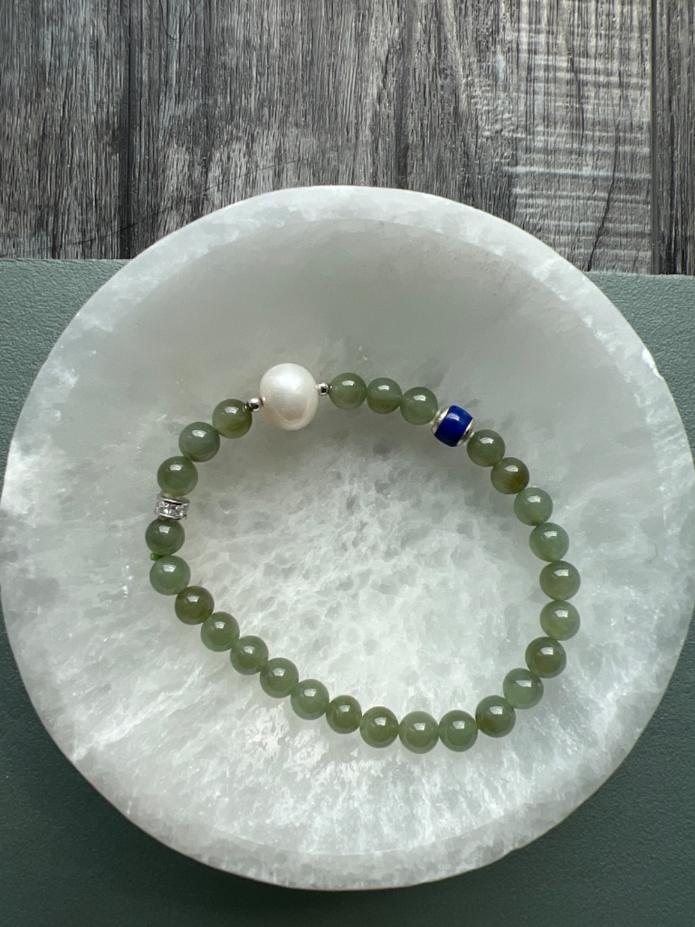 Nephrite green bracelet